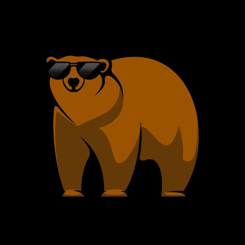 Braunbär Bär mit Sonnenbrille