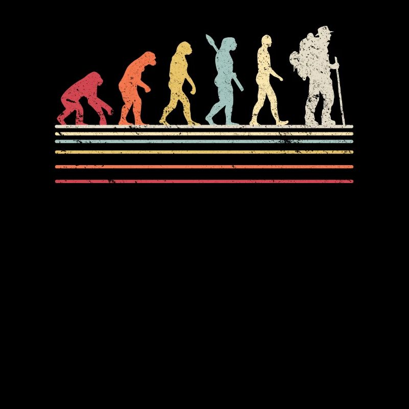 Graphique de randonnée. Conception d'évolution de style rétro pour