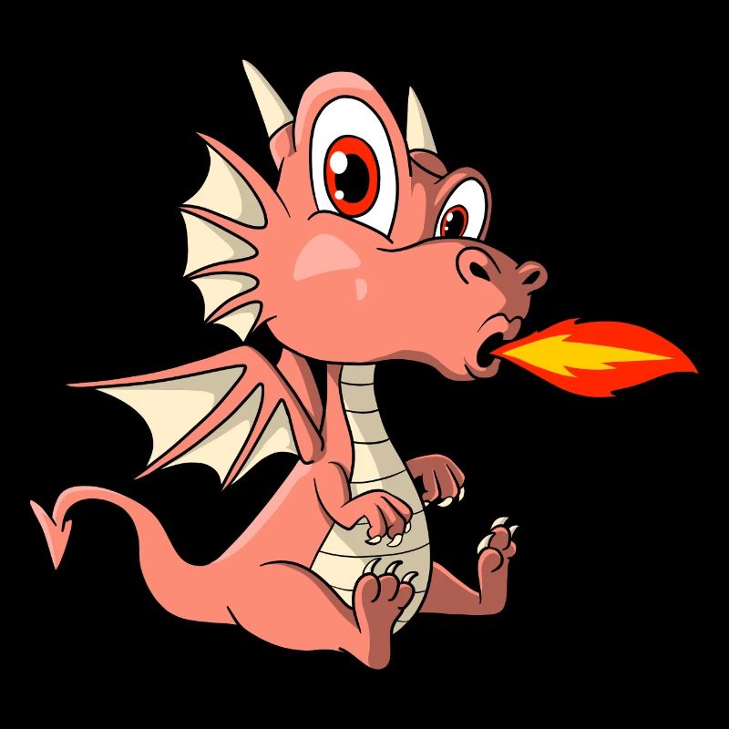 Un doux dragon crache du feu