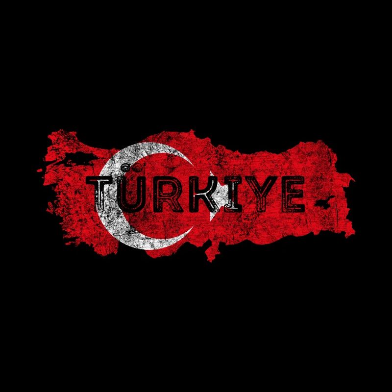 Turkey Map Shape and Flag