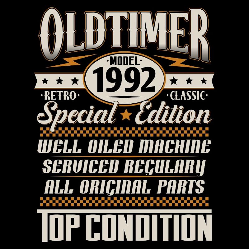Oldtimer Vintage 1992 Vintage Rétro Anniversaire