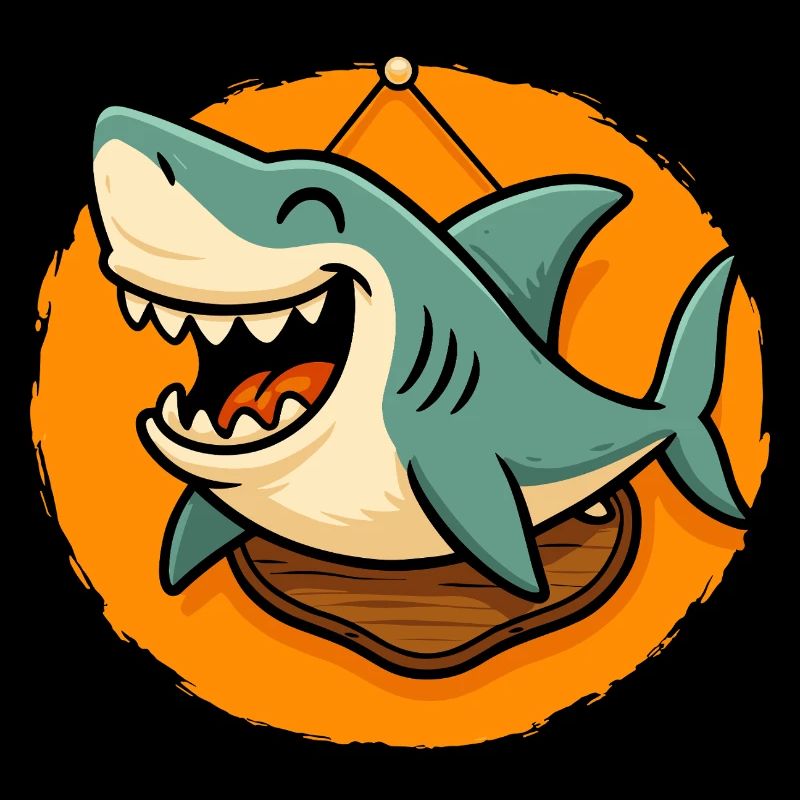 Laughing Shark with Wall Mount