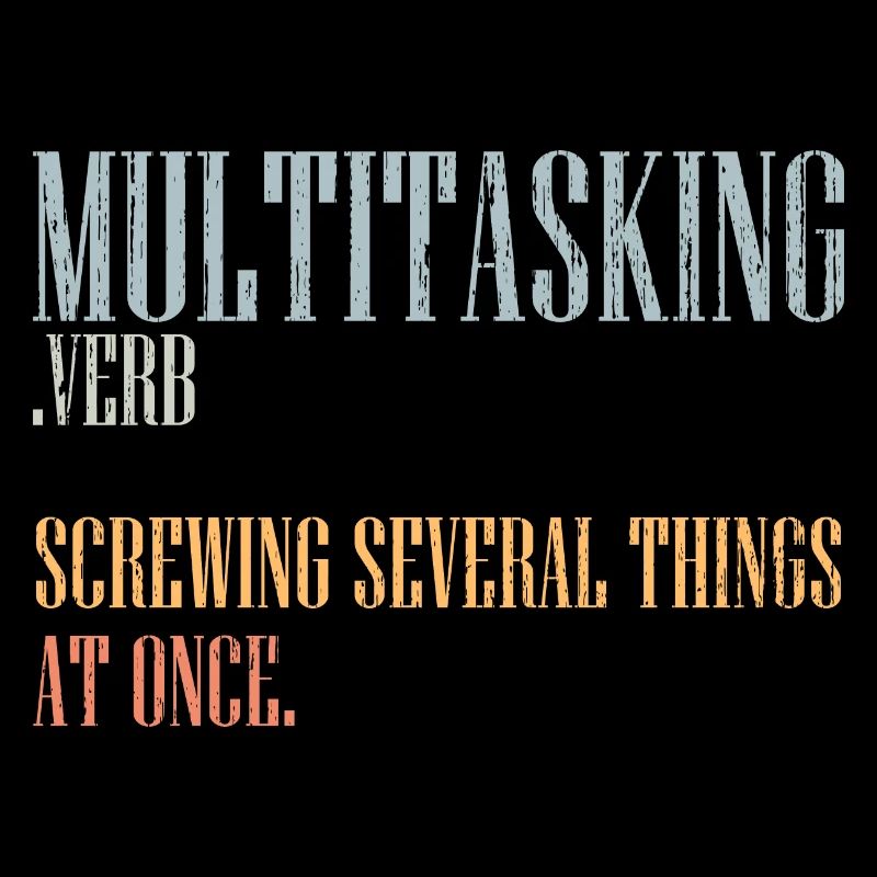 Vintage Multitasking Definition A Clumsy Person