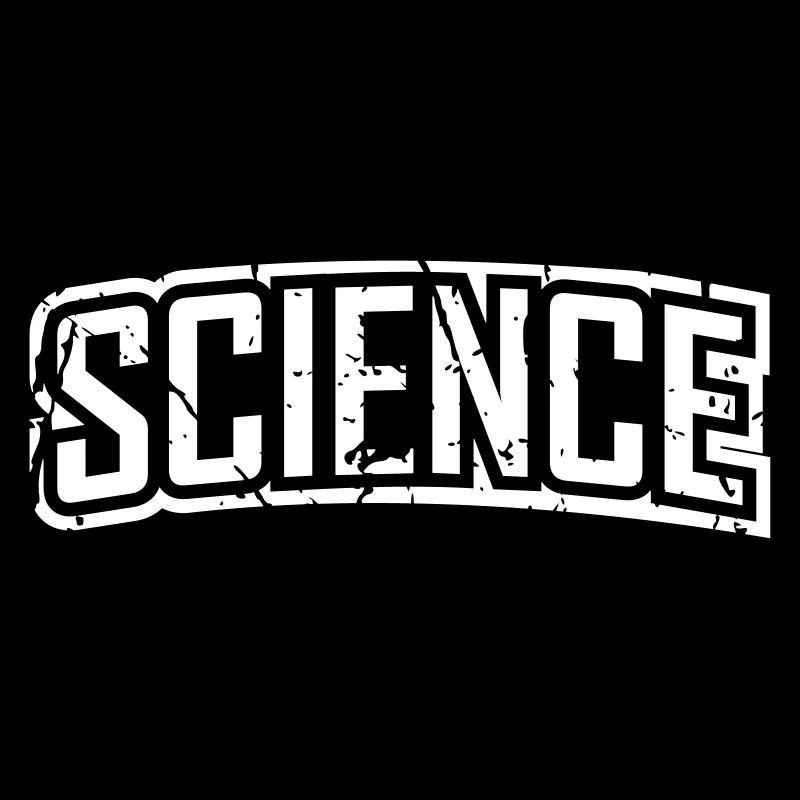 vintage science script logo en détresse