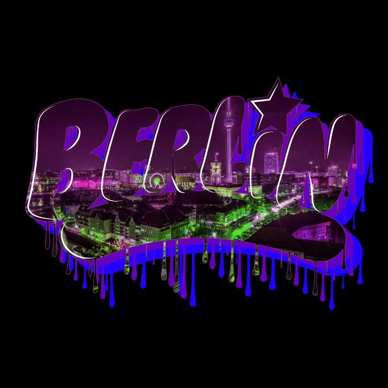 Lettrage de graffiti de Berlin