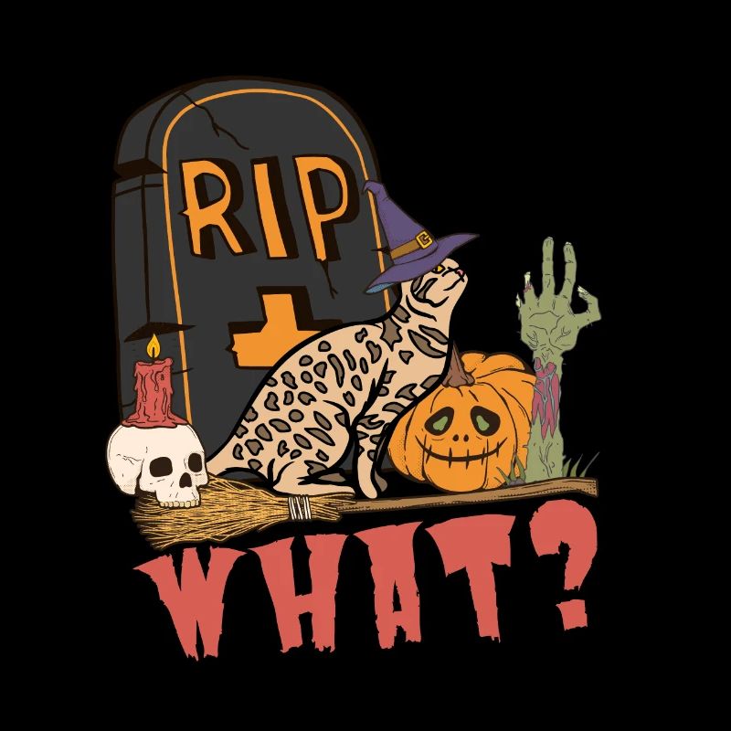 Mignon et effrayant Ocicat Chat d’Halloween