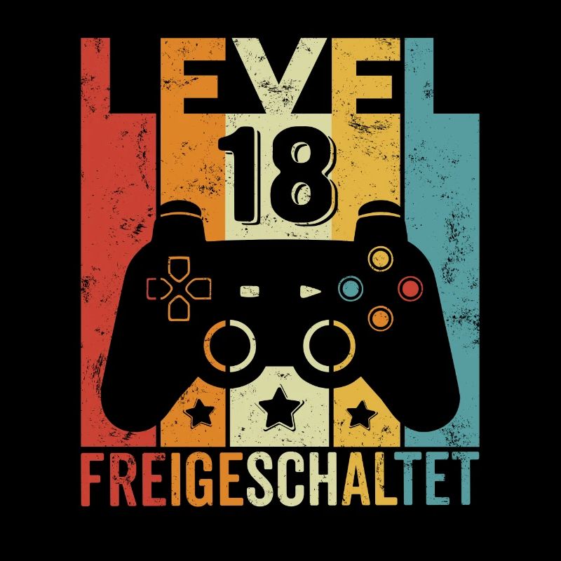 Level 18 Freigeschaltet Geburtstag Junge Mädchen