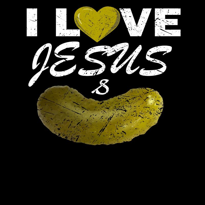J’aime les cornichons de Jésus Citation Cœur Cadeau Concombre