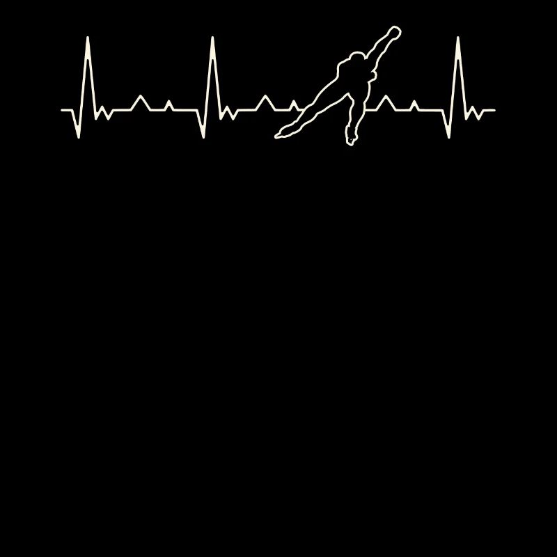 Patinaje de velocidad. Corazón. Amor. Ekg.