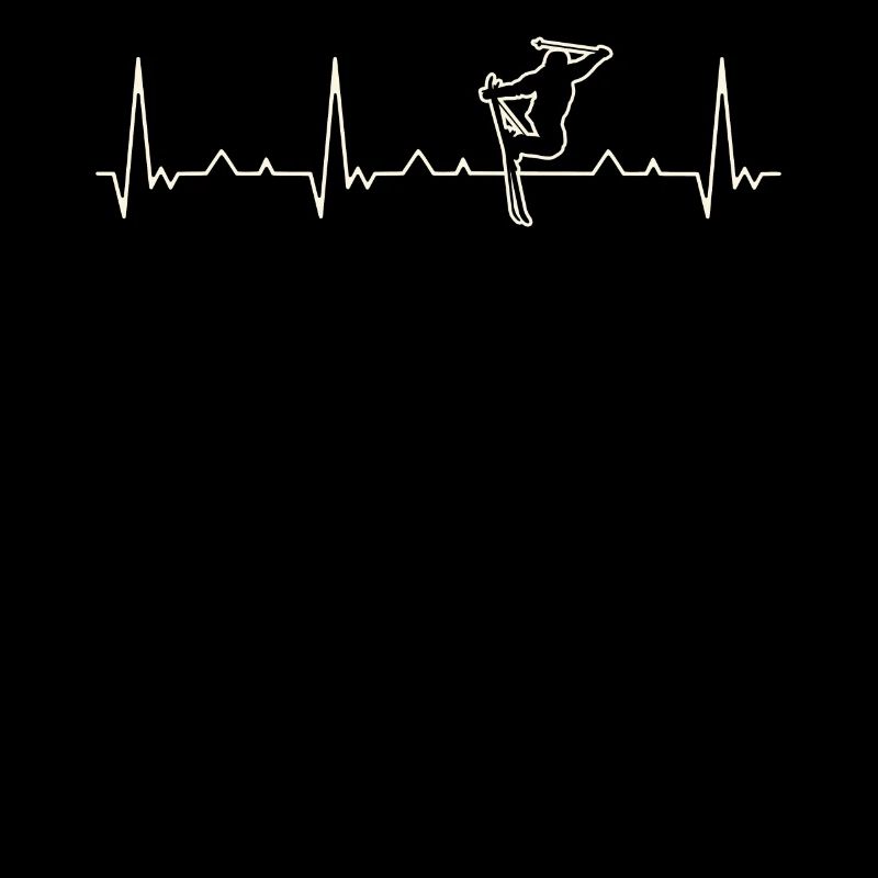 Esquiando estilo libre extremo. Corazón. Amor.