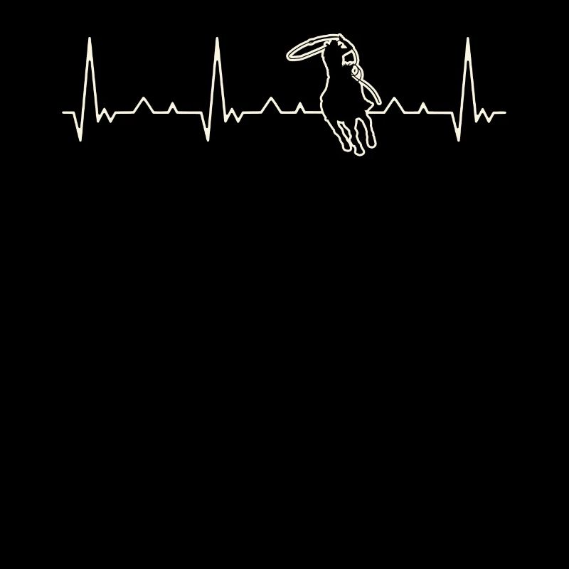 Codgirl lasso caballo. Corazón. Amor. Ekg.