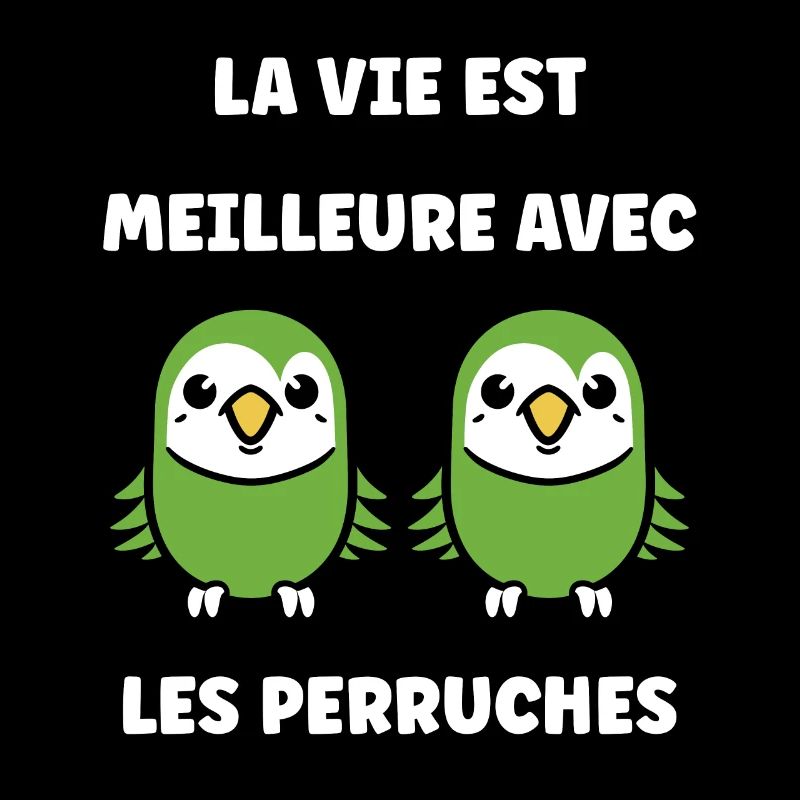 Oiseaux perruches humour petite perruche