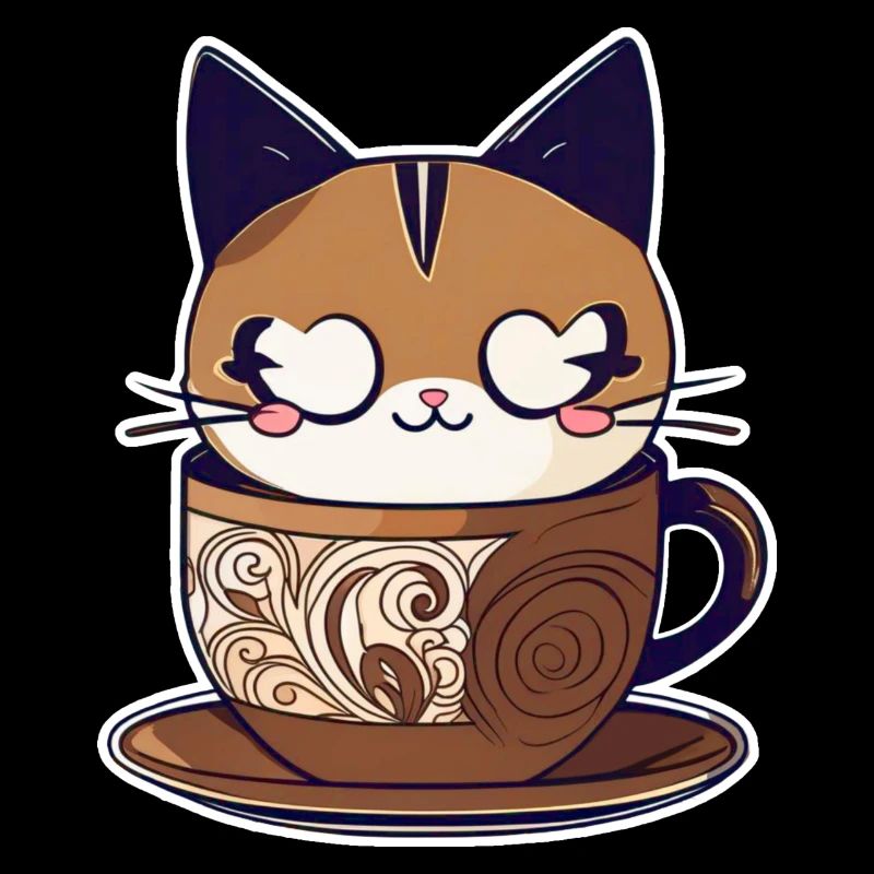 Cute Coffee Cat