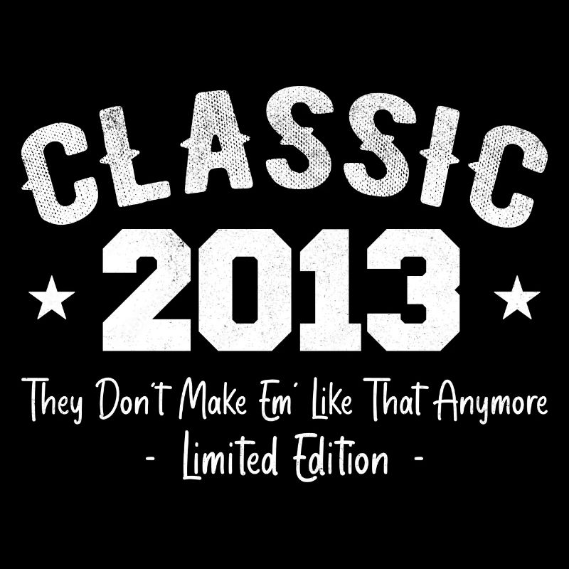 Born 2013 Vintage Classic Anniversary Gift 2013