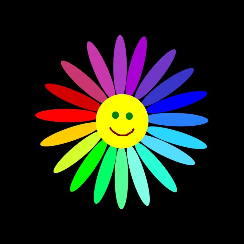 fleur arc-en-ciel qui rit