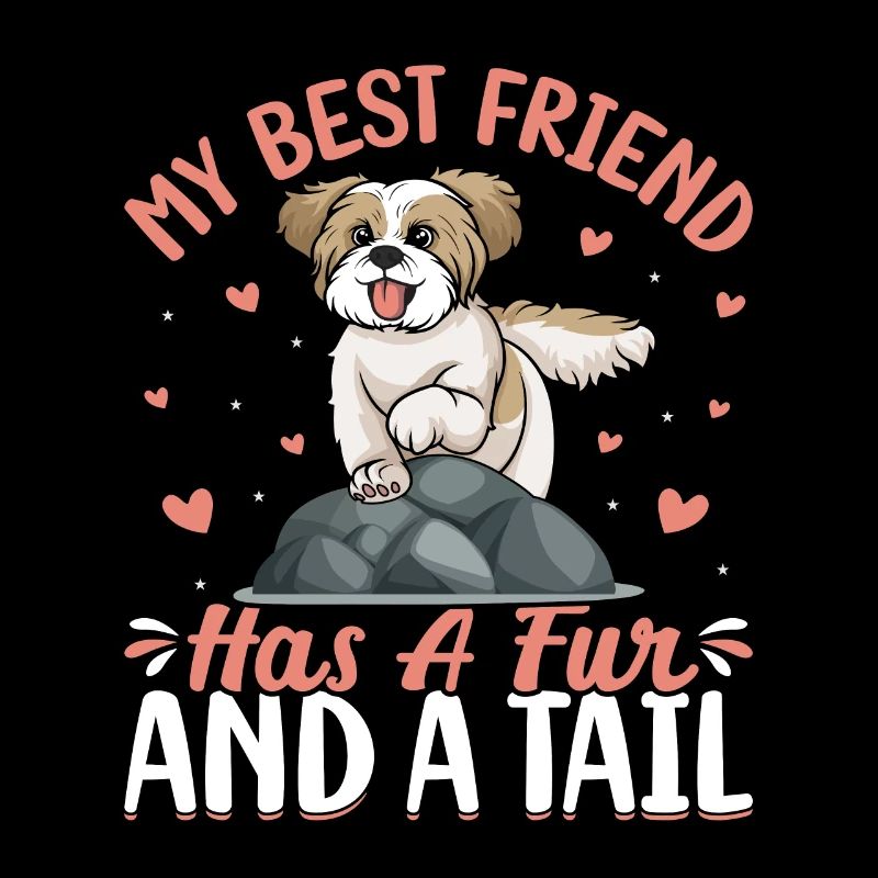 Shih Tzu meilleur ami a de la fourrure et de la queue