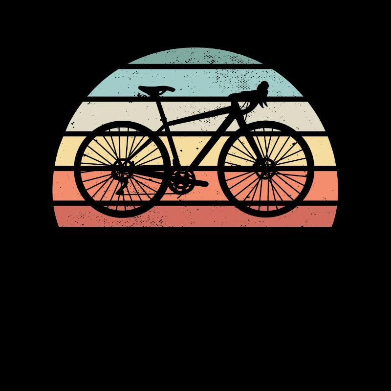 Bicycle Sunset Retro Cycling Gift Dad
