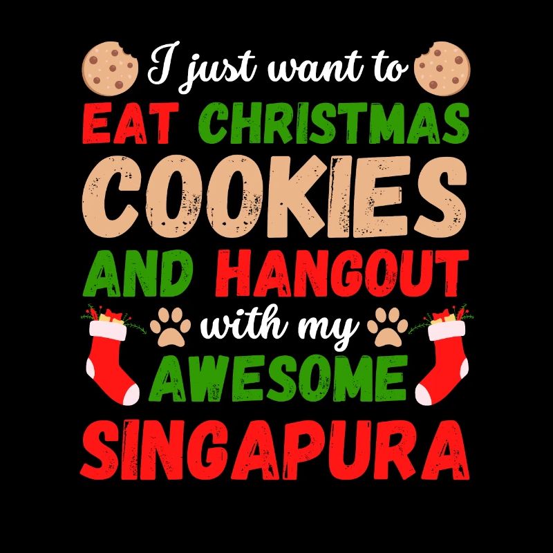 Biscuits de chat de Noël Singapoura