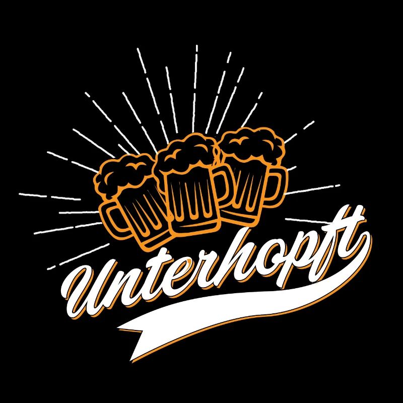 Bier Unterhopft Hopfen Biertrinker Geschenk Weizen