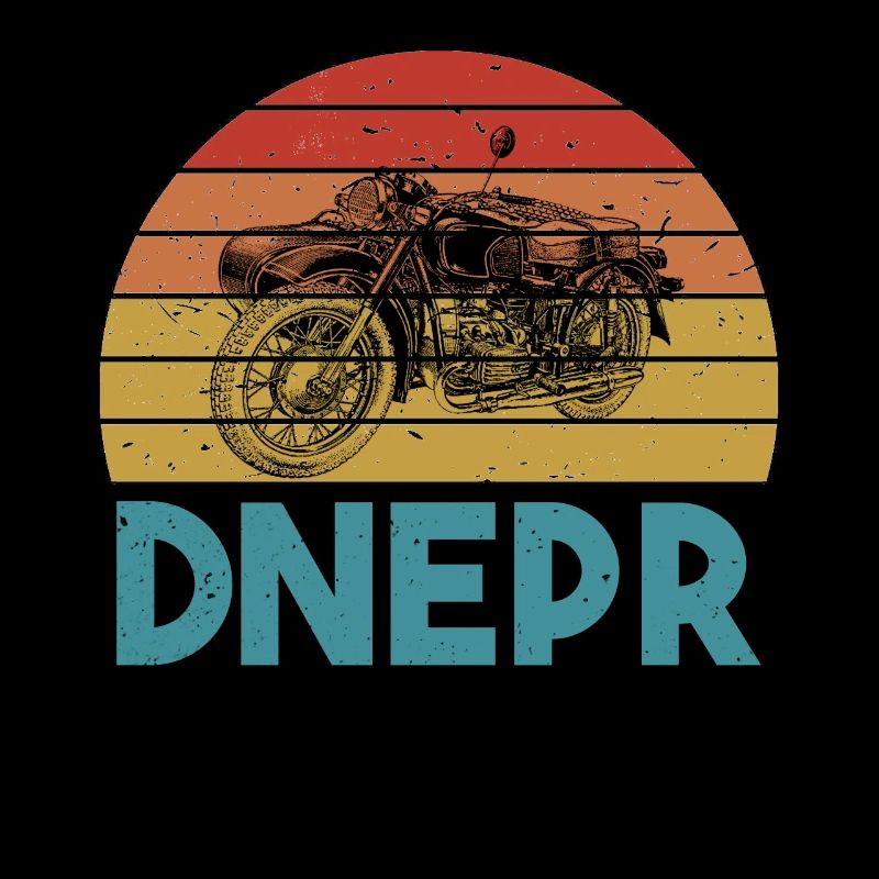 DNEPR motorcycle with sidecar team Soviet helmet