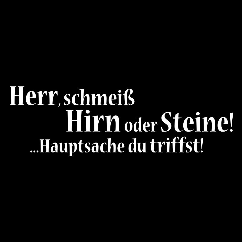 Herr, schmeiß Hirn oder Steine! ...Hauptsache du
