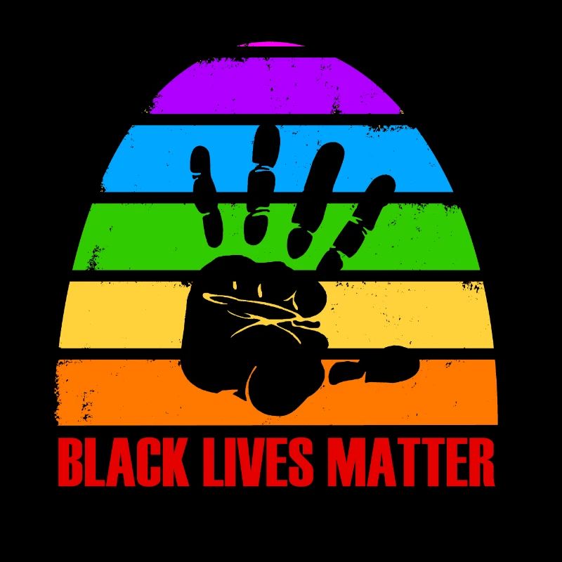 Black Lives Matter - regnbue - antirasisme