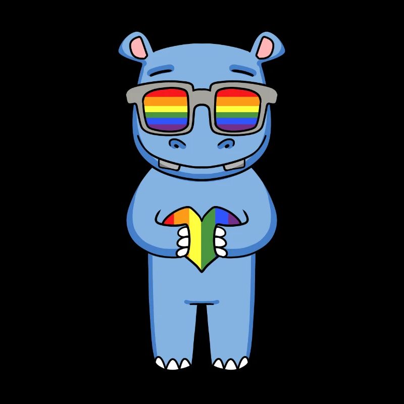 LGBT Tier Nilpferd Regenbogen