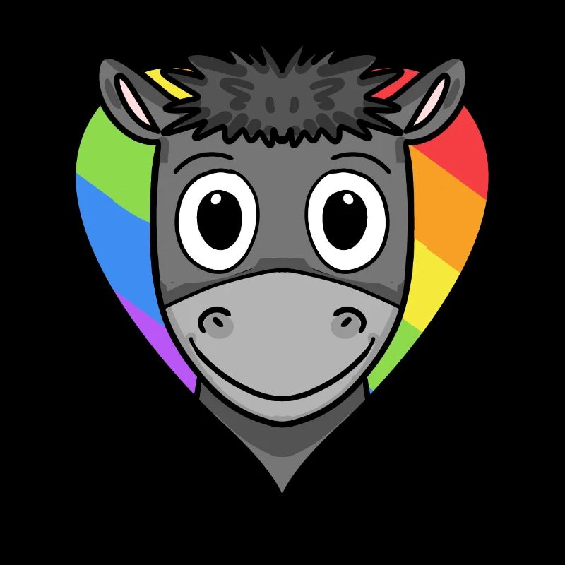 Esel Lgbt Regenbogen Farben