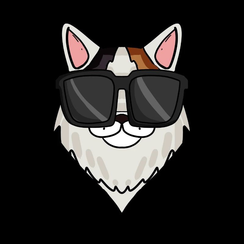 Türkisch Van Katze mit Sonnenbrille