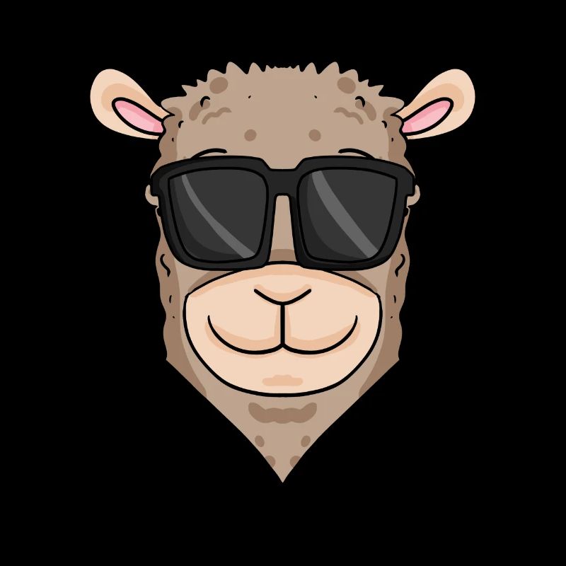 Cool llama with sunglasses
