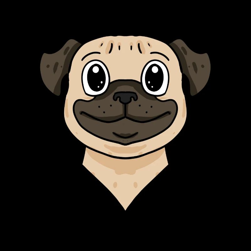 Mops Kopf Hund Hundebesitzer