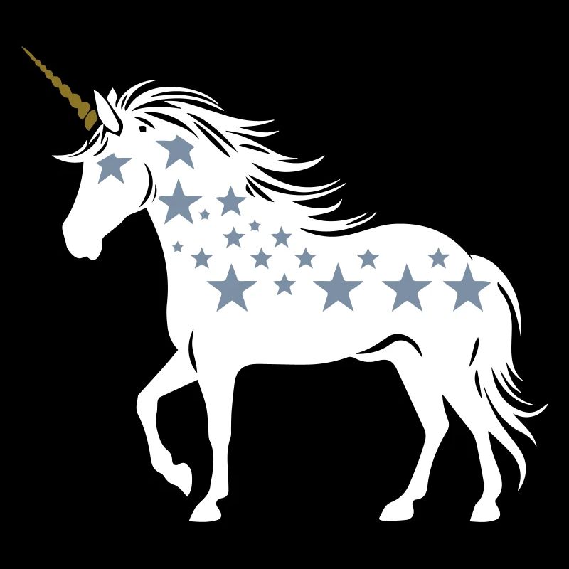 Einhorn mit Sternen | Farben änderbar