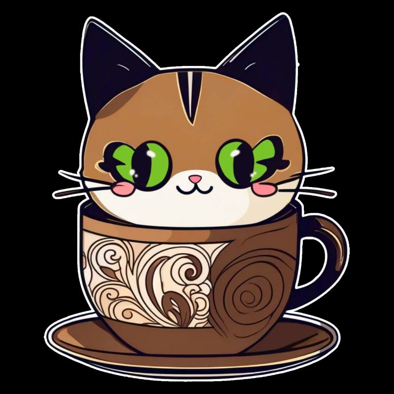 Cute Coffee Cat