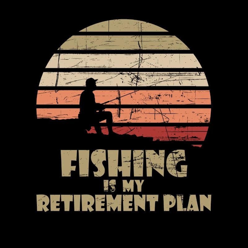Plan de retraite de pêche Funny Vintage