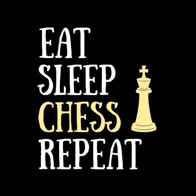 eat sleep chess humor game chess man gift