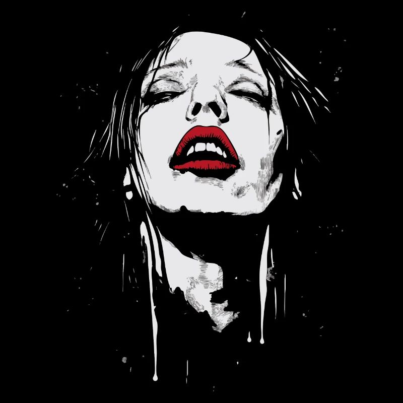 Visage de plaisir gothique