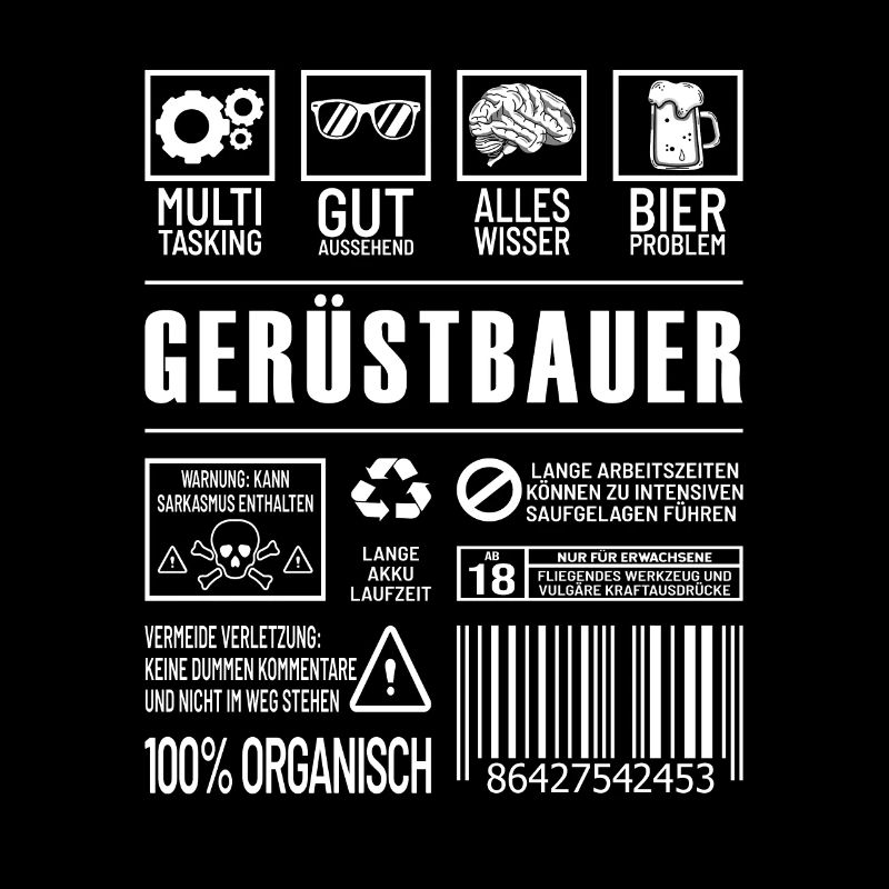 Gerüstbauer Lustiger Beruf Spruch Gerüstbau