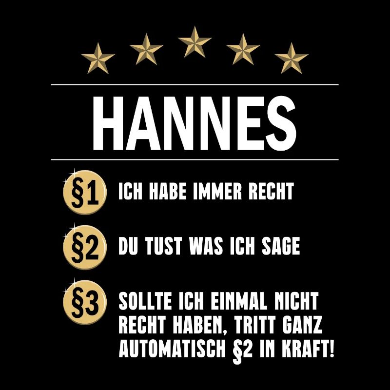 Hannes Habe immer Recht Name day