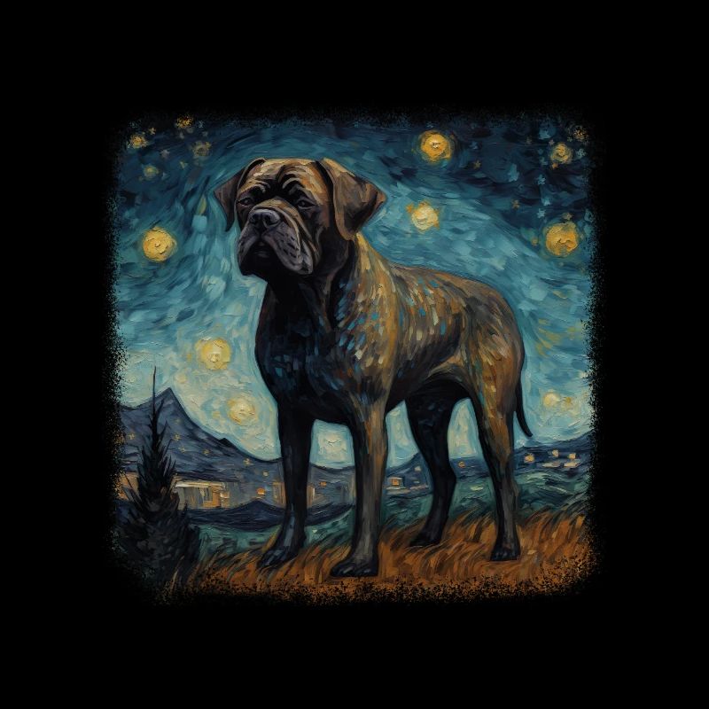 Cane Corso Van gogh starry night