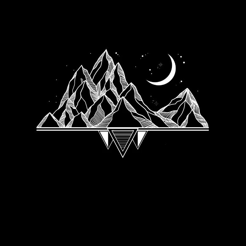 Mountain Lines at night gift