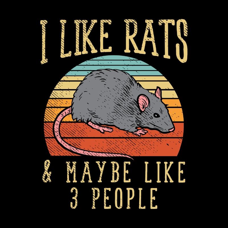Funny Rat I Like Rats Maybe & 3 People Gift