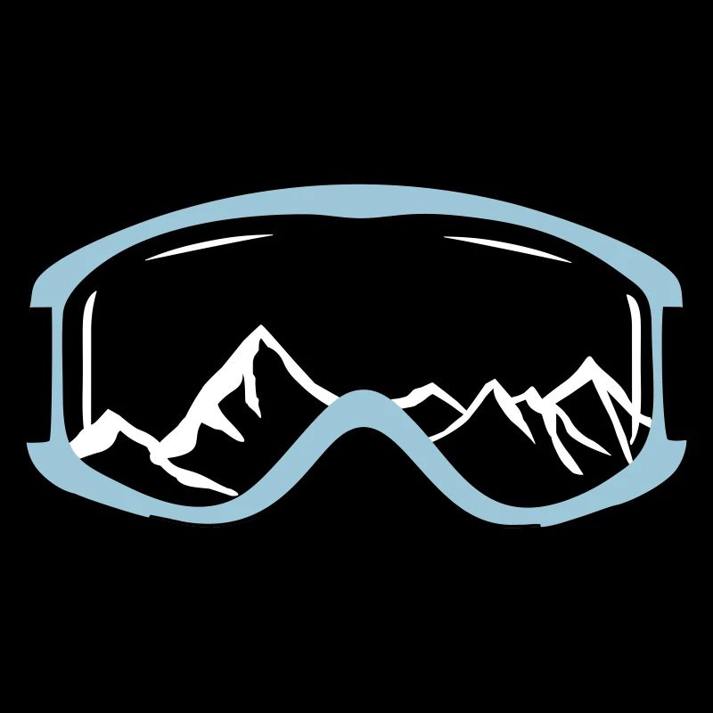 Ski goggles and mountains