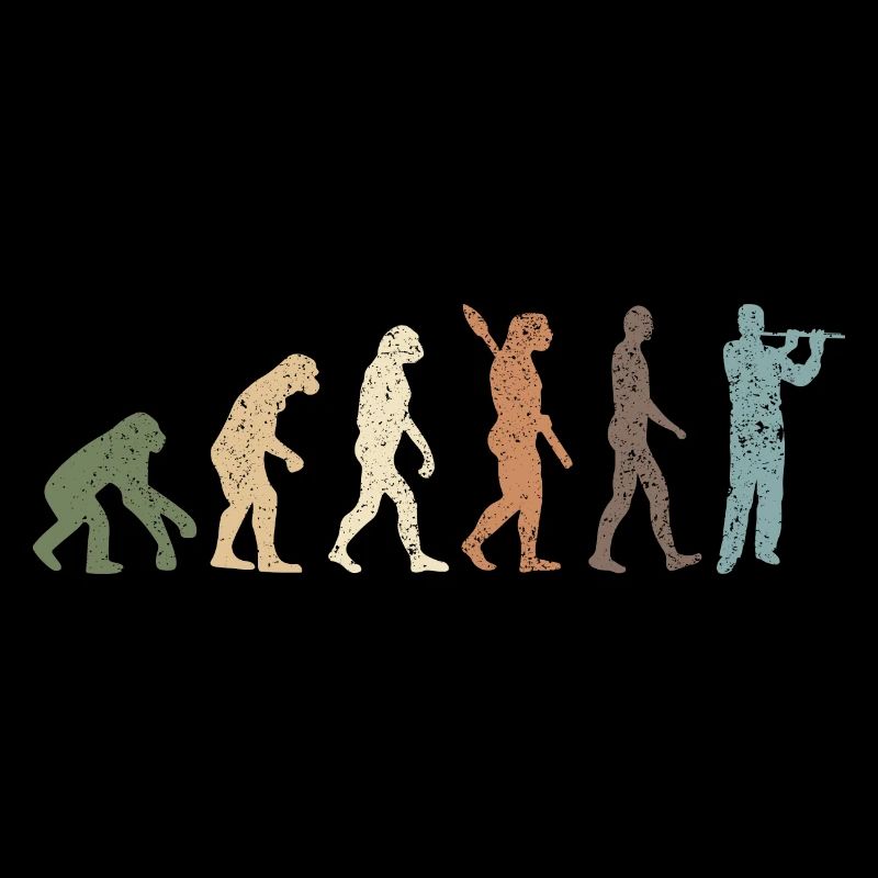 Funny Retro Evolution Of Man Flute