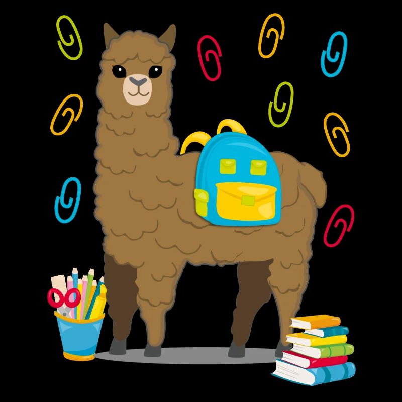 Llama alpaca school start school gift