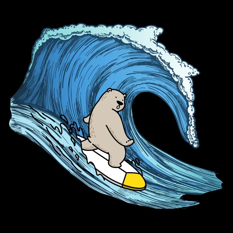Surfing Polar Bear - Gift For Polar Bear lovers