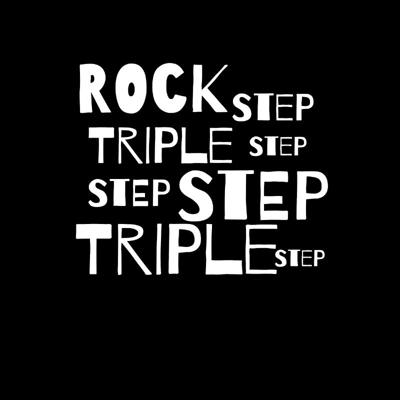 Mouvement de danse Lindy Hop Rock Step Triple Step blanc