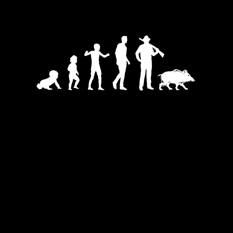 evolution chasseur humour chasse homme papy cadeau