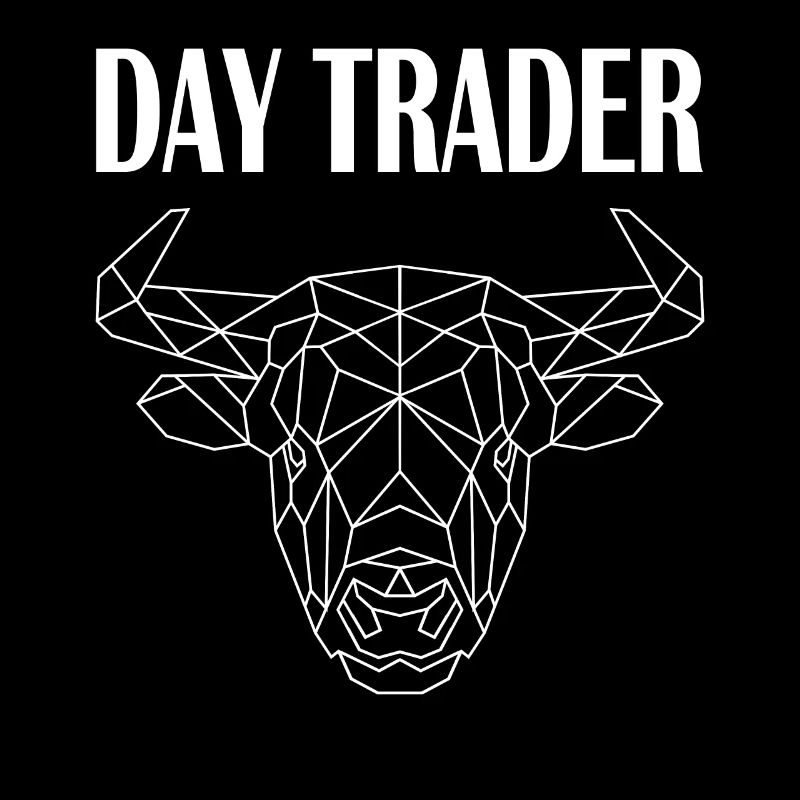 Day trader part de marché boursier avec tête de taureau