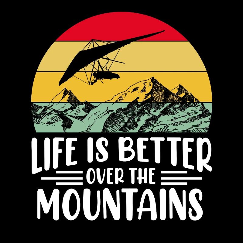 Paraglider hang glider paraglider mountains