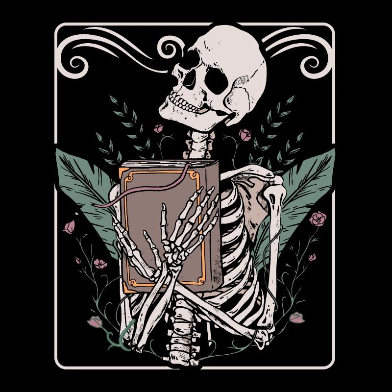 Tarot Card Skeleton Nu Goth Occult Witchcraft